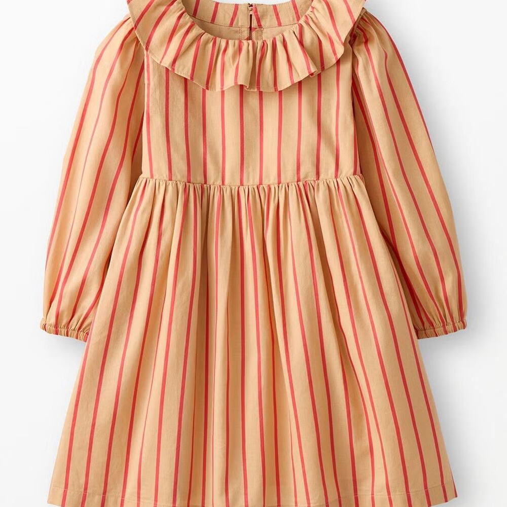 NWT Size 8 (130) Hanna Andersson Dress Collared Twill Dress